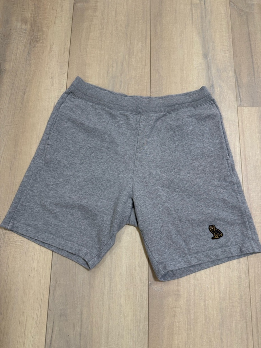 OVO Men’s Gray Athletic Logo Cotton Shorts